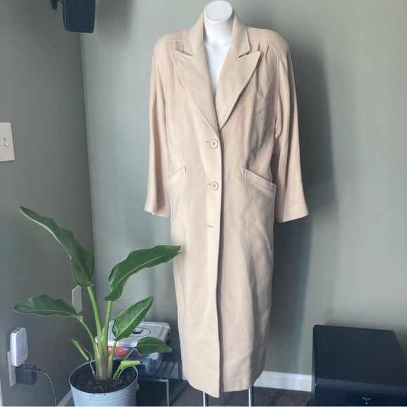Neiman Marcus Jackets & Blazers - Neiman Marcus | Fluerette Cashmere 80s Oversized Camel Long Duster Trench Coat